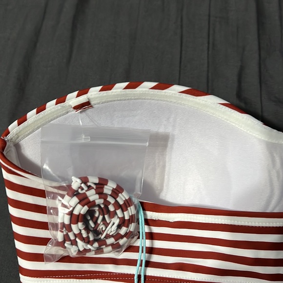 Kona Sol. Stripped. Strapless. One Piece Bathing Suit. Size Medium(8-10). NWT. - Picture 3 of 5